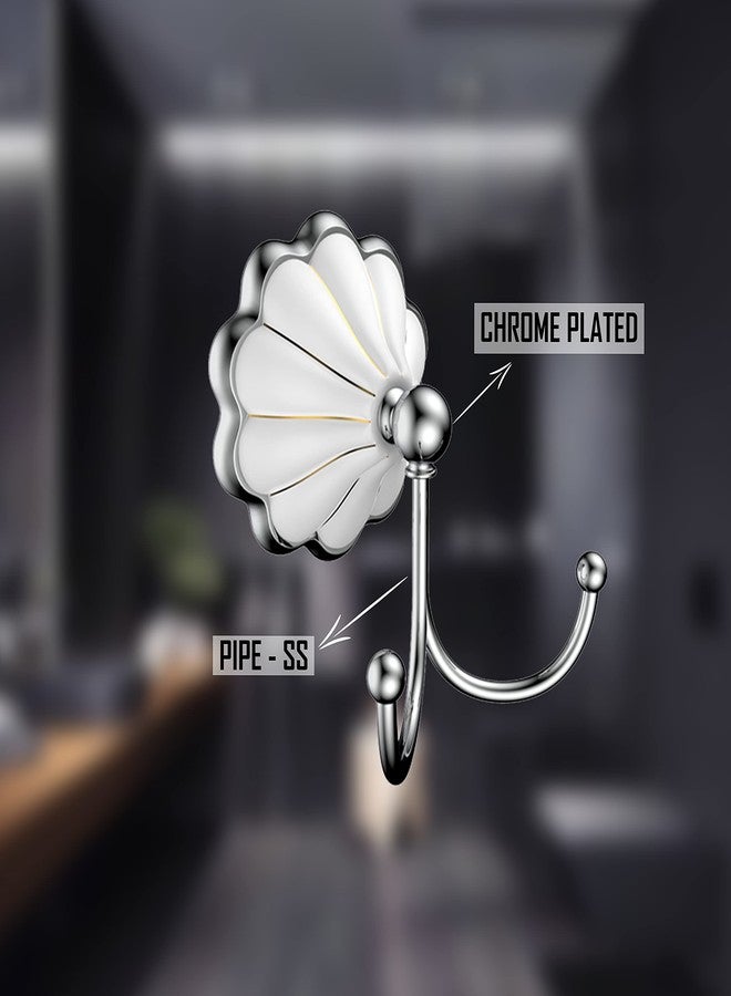 R. N. RN 304 Grade Stainless Steel Robe Hook | Hook for Hanging Towel in Bathroom (White)_8035 - Image 4